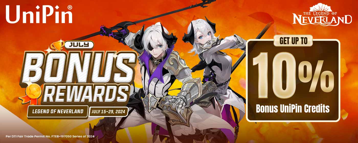 July Bonus Rewards: Legend of Neverland (PH)